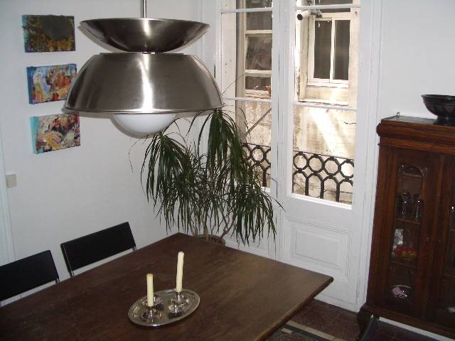 Dining room right with Artemide designer lamp.JPG